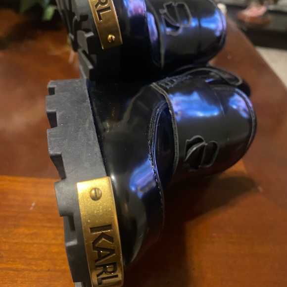 Karl Lagerfeld Women Patent High Heel VIRNA/G22 Loafers.Brand new Stylish Sz 7.5 - Picture 9 of 10